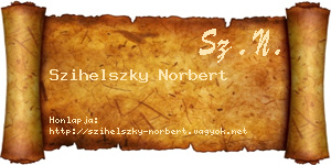 Szihelszky Norbert névjegykártya